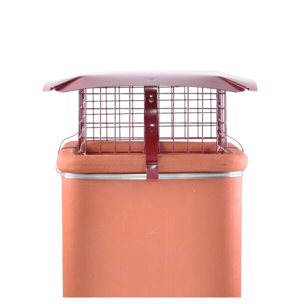 Square Solid Fuel Birdguard, Terracotta