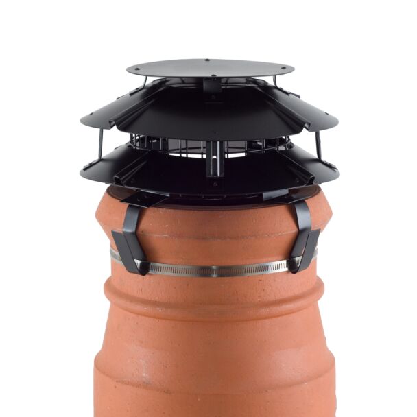 Round, Solid Fuel UFO, Black